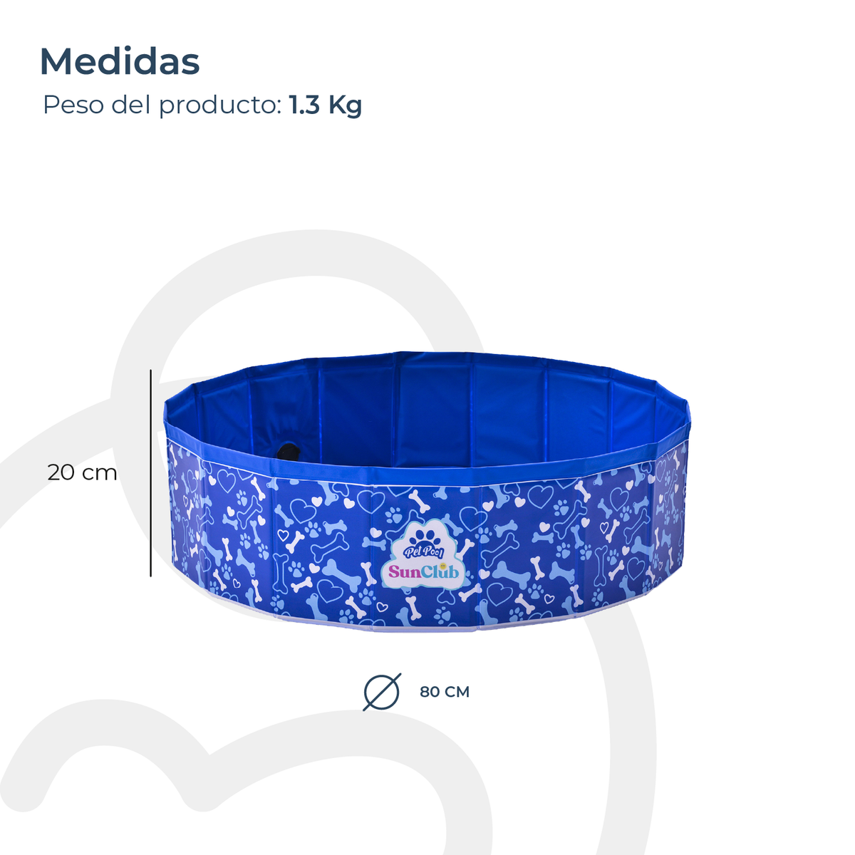 Piscina Plegable para Mascotas - Azul | Bebesit