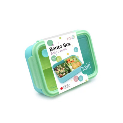 Lonchera Bento Box con Compartimentos Removibles 880 ml - Celeste, Lima y Verde | Melii