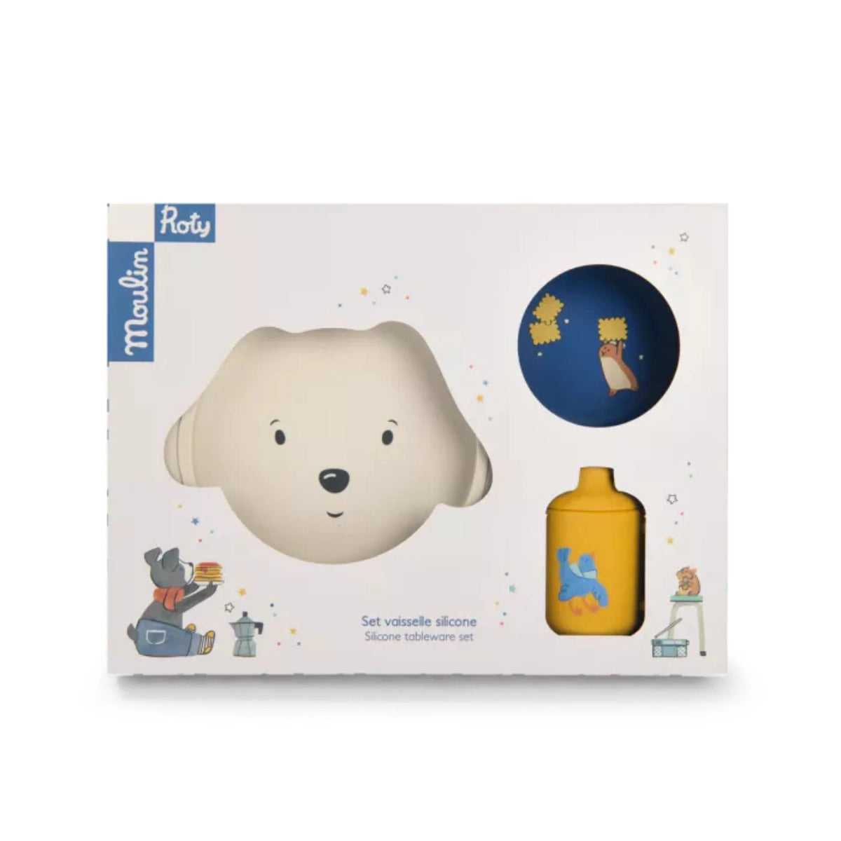 Set de Vajilla de Silicona - Puce & Pilou | Moulin Roty
