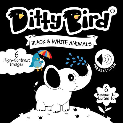 Libro Interactivo Musical - Black and White Animals | Ditty Bird