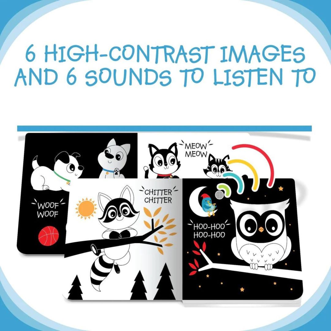 Libro Interactivo Musical - Black and White Animals | Ditty Bird