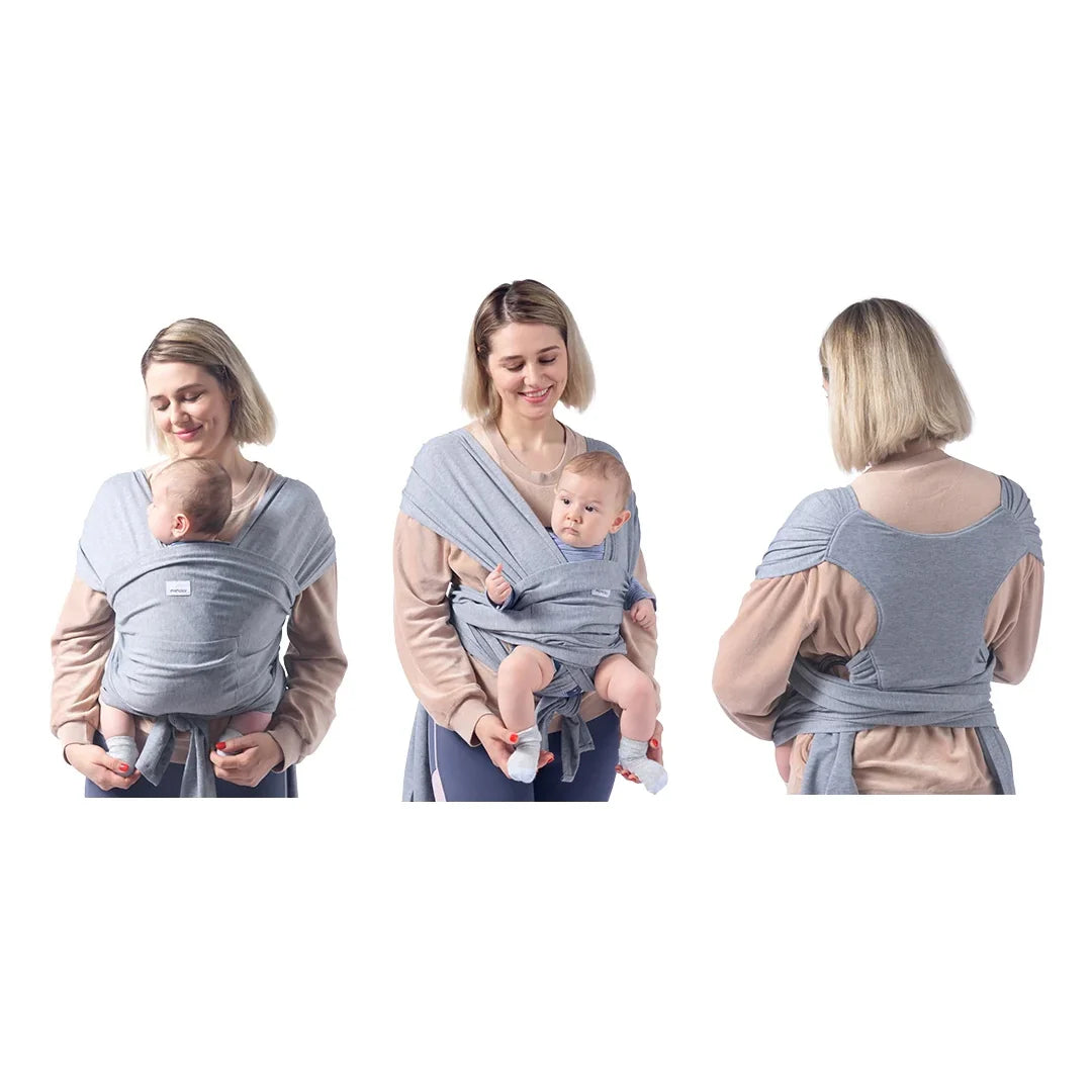 Portabebé Fular - Gris | MomCozy