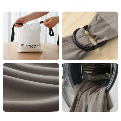 Portabebé Fular - Gris Oscuro | MomCozy