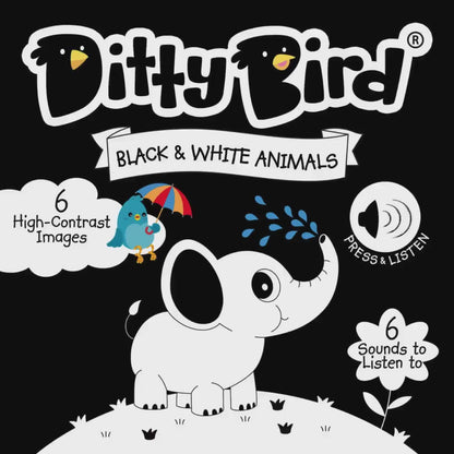Libro Interactivo Musical - Black and White Animals | Ditty Bird