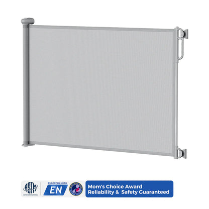 Puerta Retráctil de Seguridad para Bebés - Gris | MomCozy