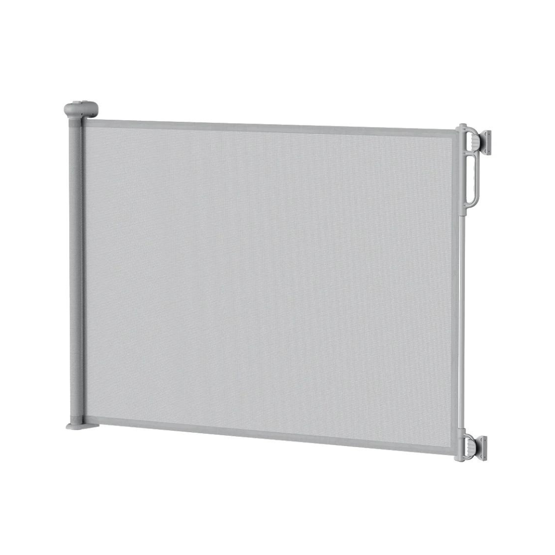 Puerta Retráctil de Seguridad para Bebés - Gris | MomCozy