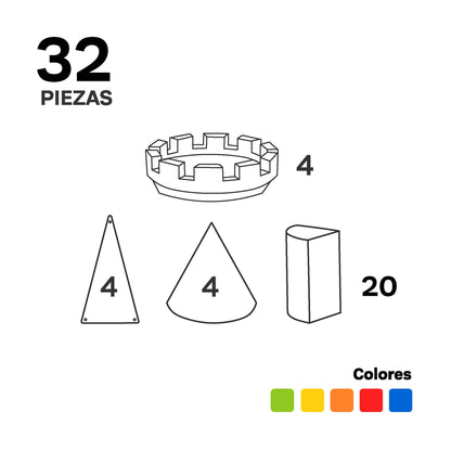 Imanix Rocket Castle - 32 Piezas | Imanix