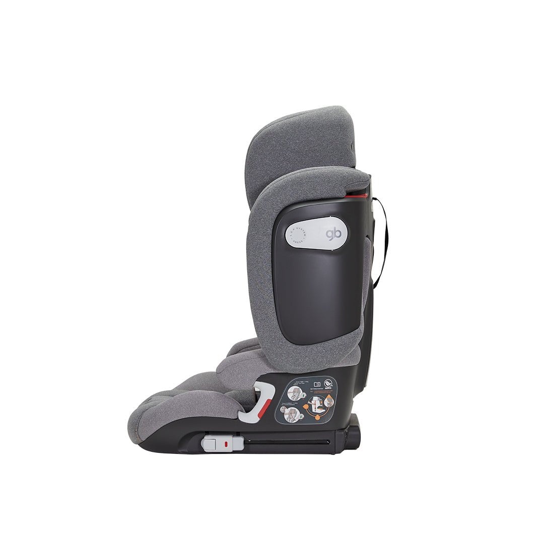 Detalle de protección lateral e isofix de Silla de auto Combinada Pockit Armor de GB