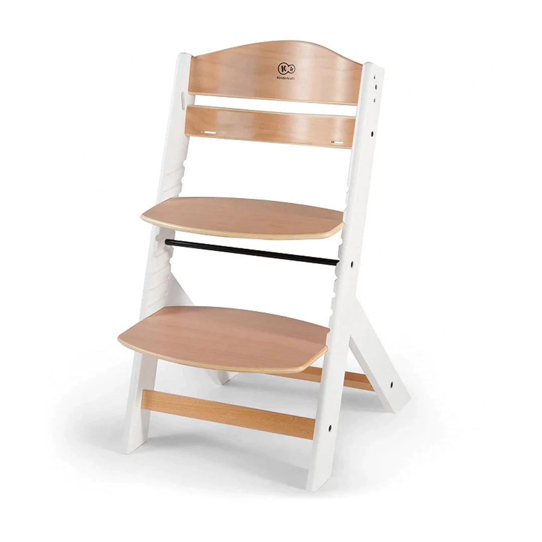 Silla de Comer Evolutiva Enock - Madera / Blanco | Kinderkraft