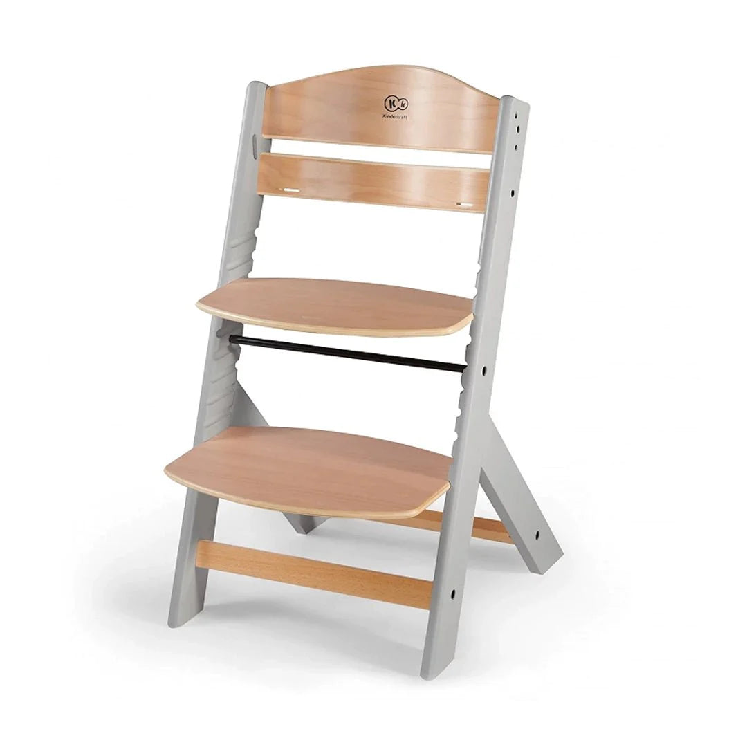 Silla de Comer Evolutiva Enock - Madera / Gris | Kinderkraft