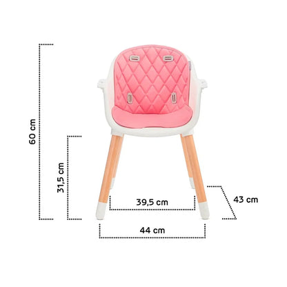 Silla de Comer Sienna - Rosada | Kinderkraft