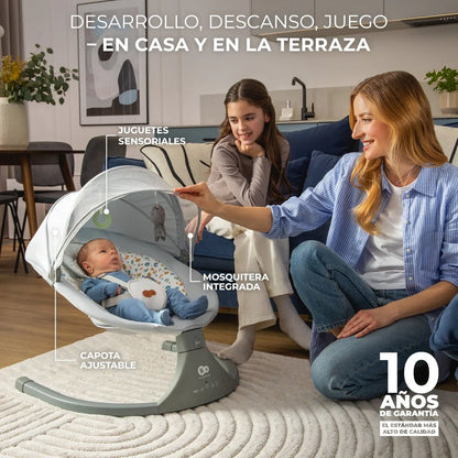Silla Mecedora / Hamaca Eléctrica Lumi 2 - Gris Oscuro | Kinderkraft