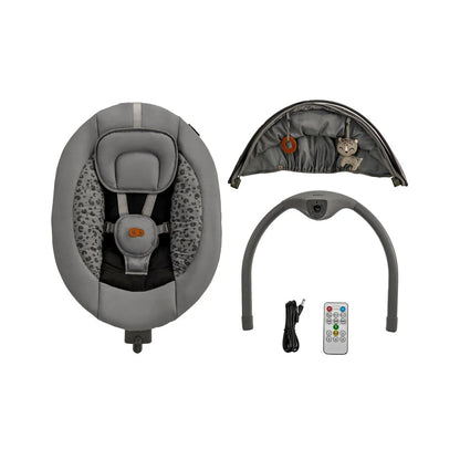 Silla Mecedora / Hamaca Eléctrica Lumi 2 - Gris Oscuro | Kinderkraft