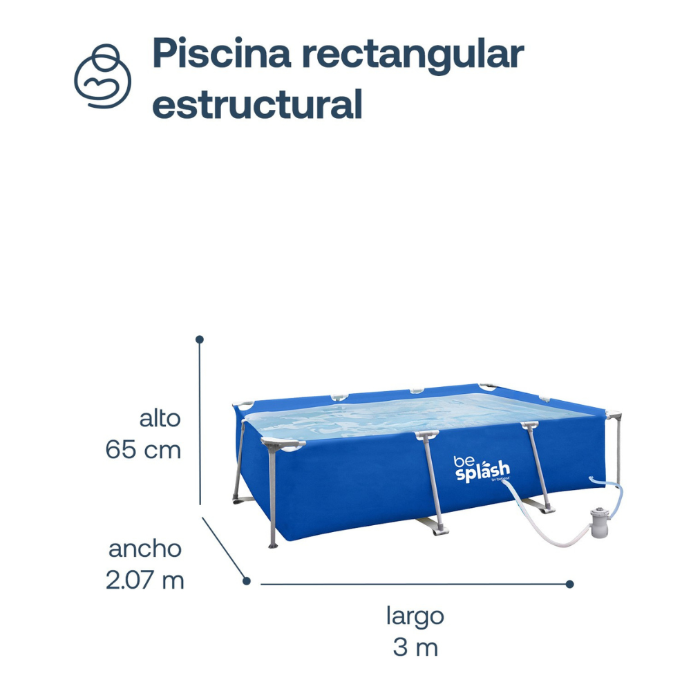 Piscina Estructural Rectangular BeSplash | Bebesit
