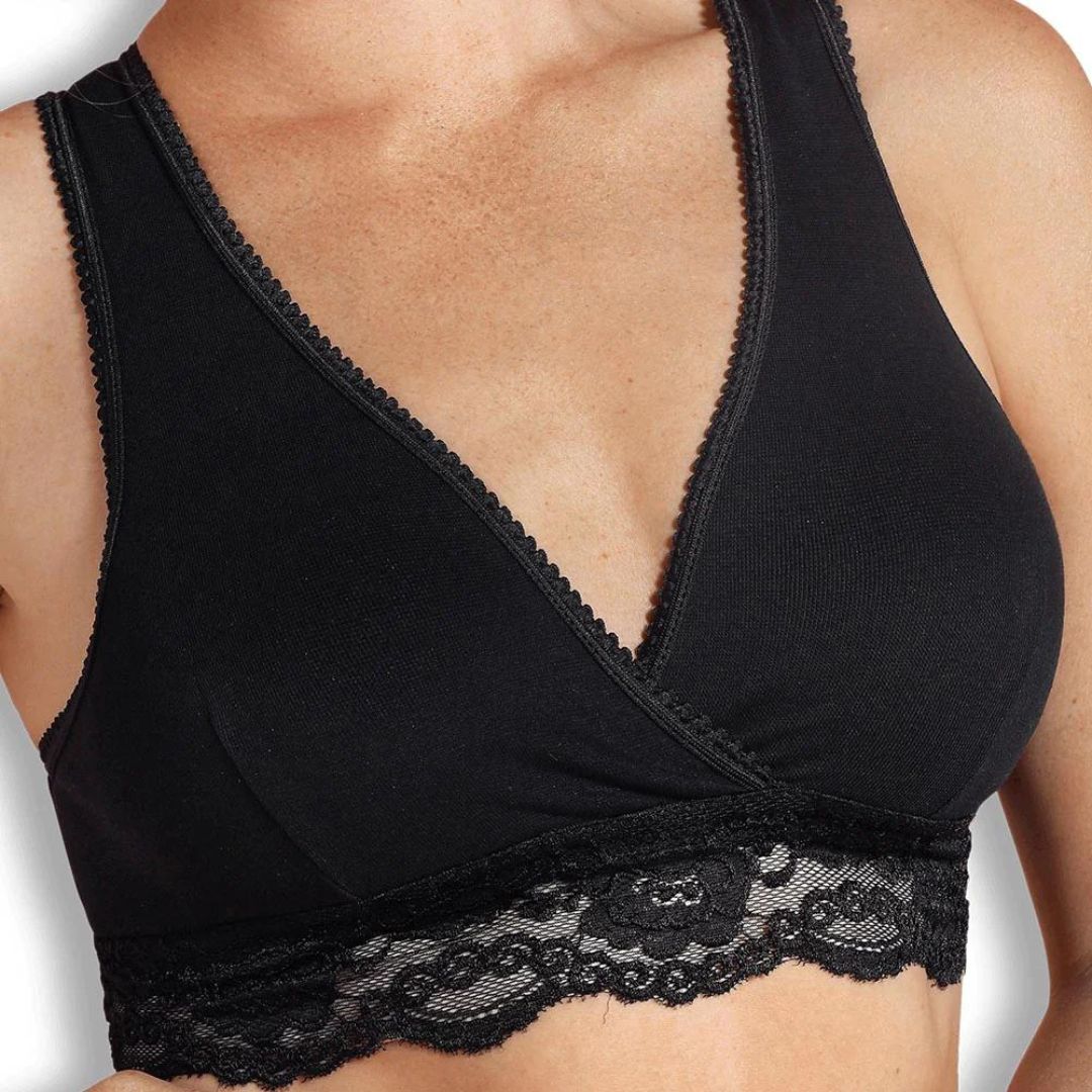Sostén de Lactancia Estilo Cruzado - Negro | Carriwell