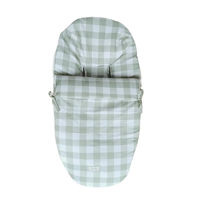 Saco para Coche - Algodón - Vichy Verde | Baby Mattress