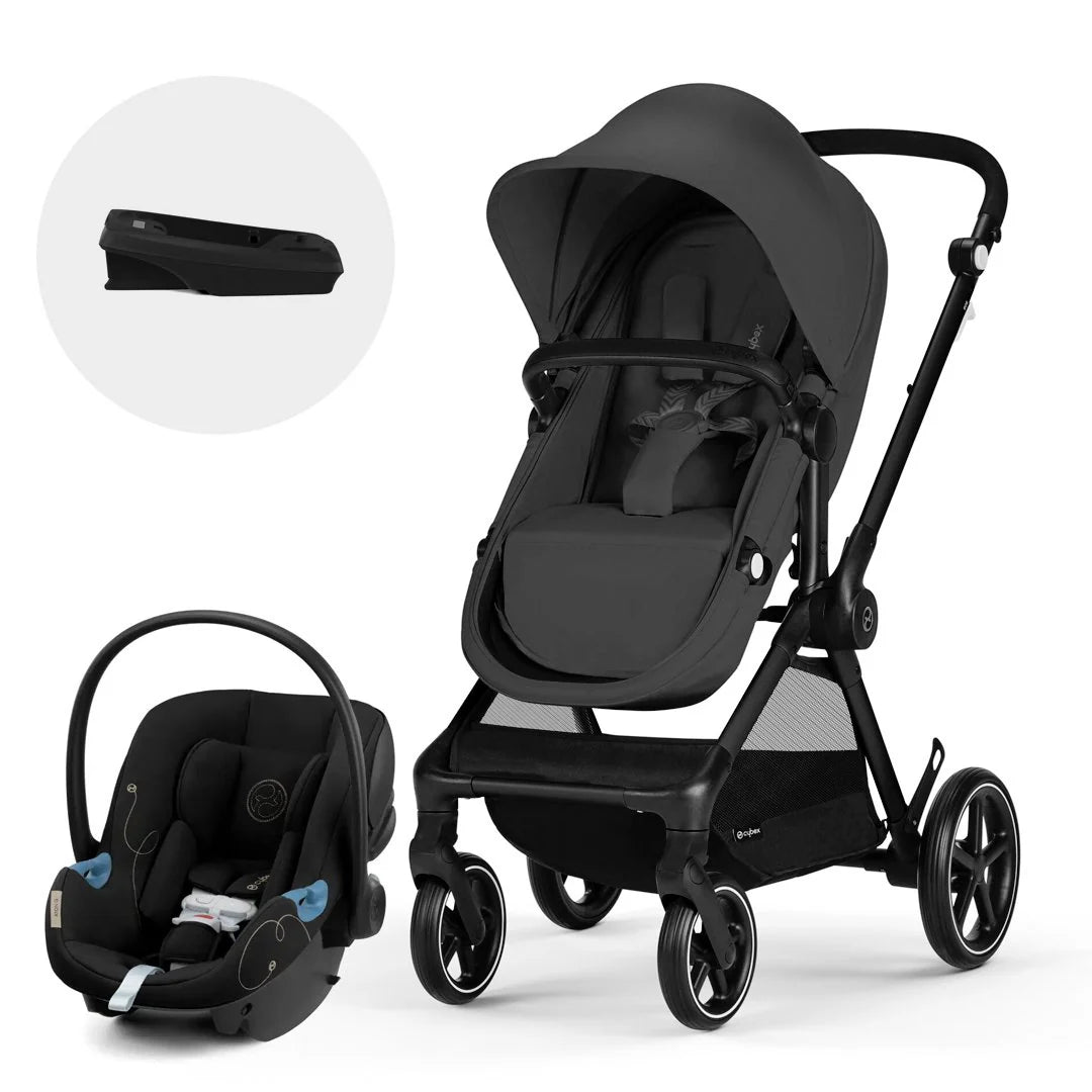 Travel System: EOS 2 en 1 + Silla Aton G + Base G - Moon Black [One Box] | CYBEX