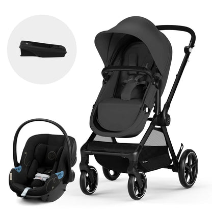 Travel System: EOS 2 en 1 + Silla Aton G + Base G - Moon Black [One Box] | CYBEX