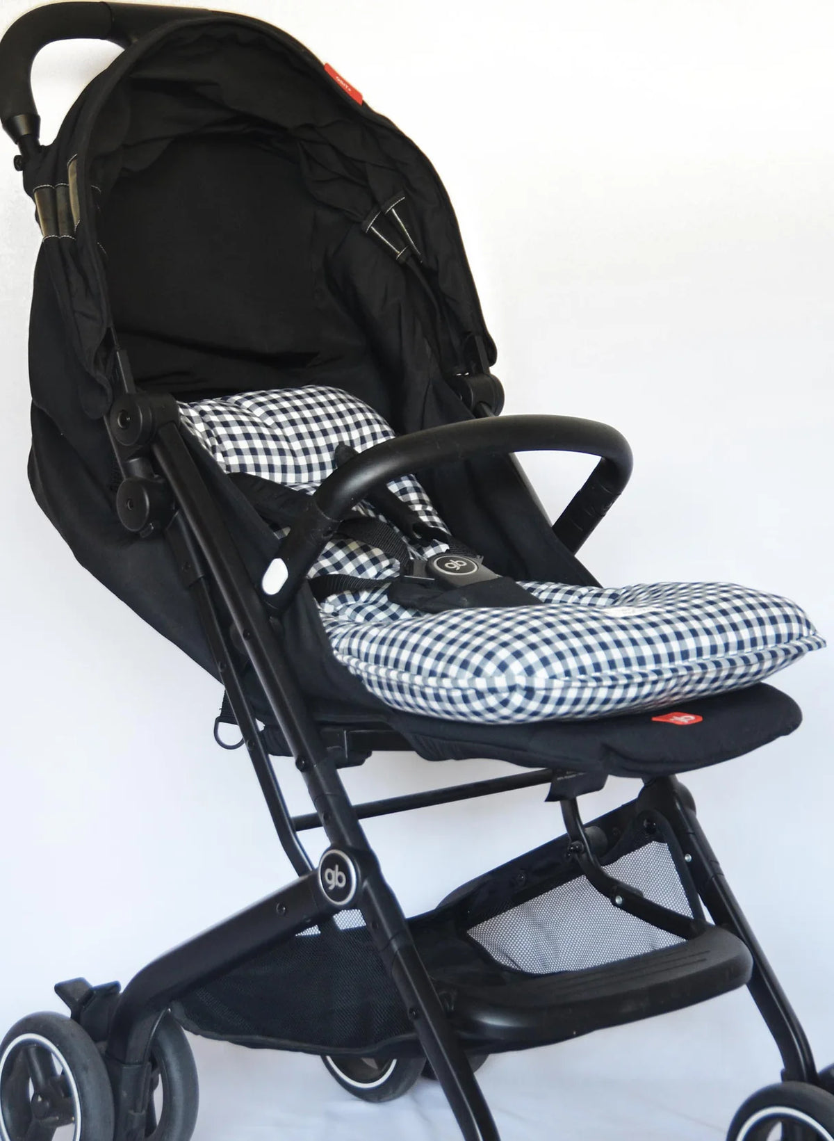 Cojín para Coche - Algodón - Vichy Azul | Baby Mattress