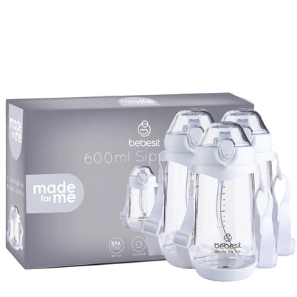 Pack de 3 Vasos Antiderrame de 600ml 12 meses | Bebesit