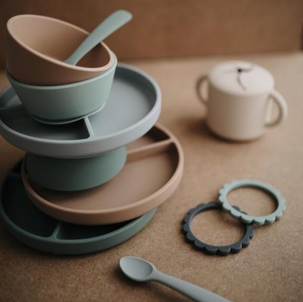 Bowl de Silicon Cambridge Blue Mushie (6841134219447)