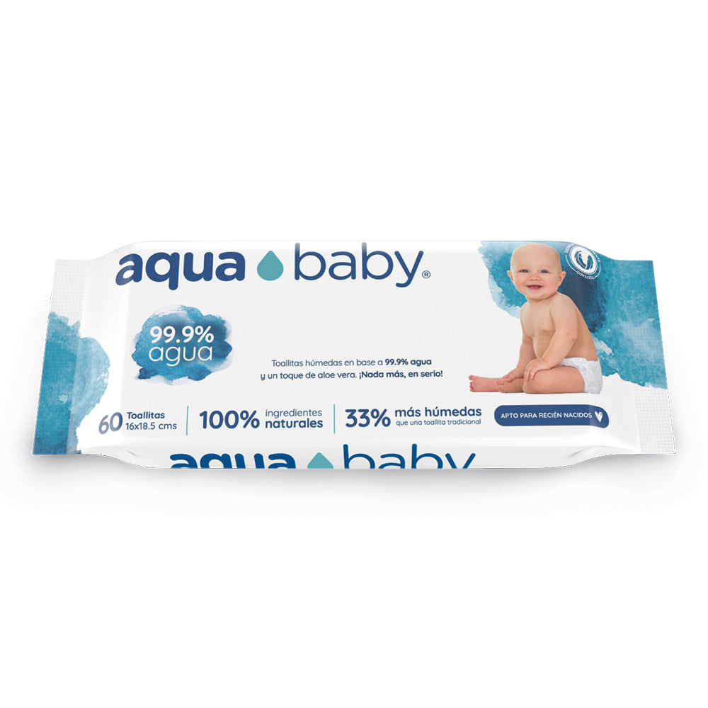Toallitas Húmedas - paquete de 60 toallitas | Aqua Baby