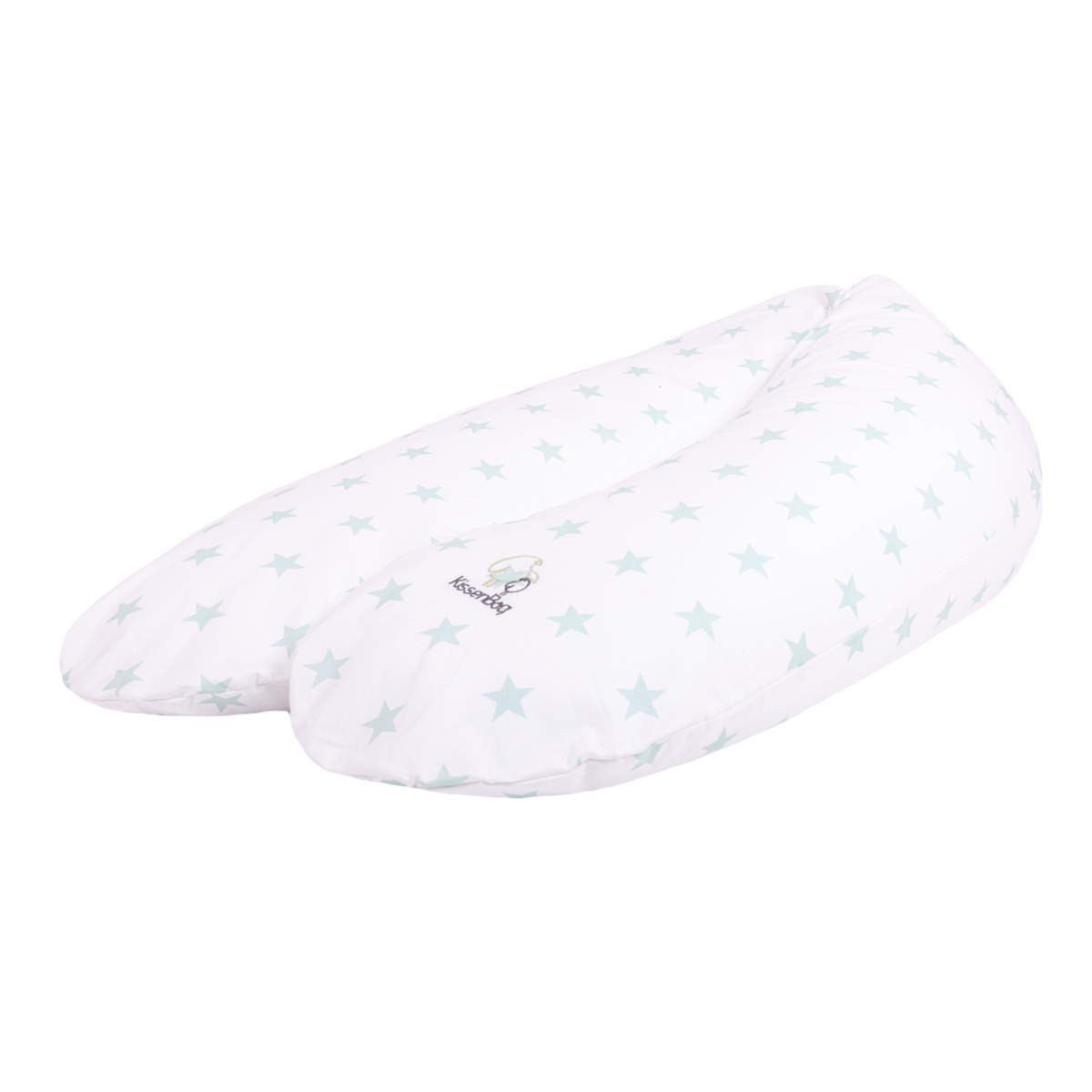 Cojín Maternal Multifuncional Blanco Estrellas Verdes (7588623024378)