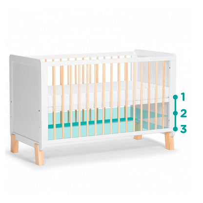 Cuna - Cama de Transición Nico - Madera y Blanco | Kinderkraft