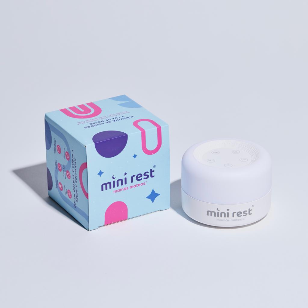 Mini Rest® - Máquina de Sonidos, Ruido Blanco y Luz de Noche | Mamás Mateas