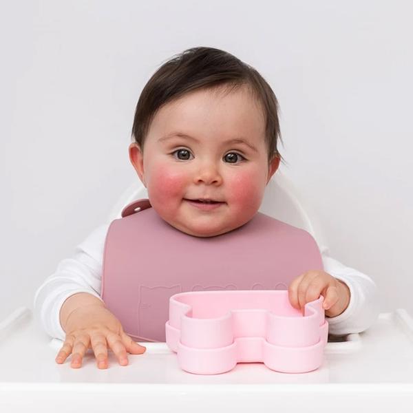 Set de Baberos de Silicona Rosa Pastel y Rosa Viejo We Might Be Tiny (6970472890551)