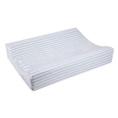 Anatomical Double Changing Mat - Light Blue with White Stripes